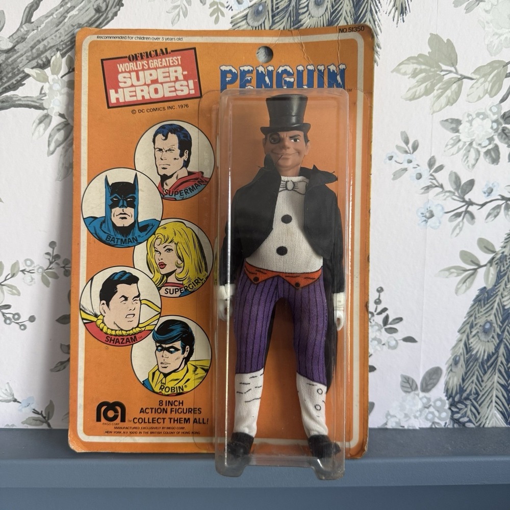 Vintage Mego Penguin 8" Action Figure MOC Sealed 8-Back 1976 DC Comics #51350